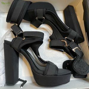 Fashion Nova Black Platform Heel
